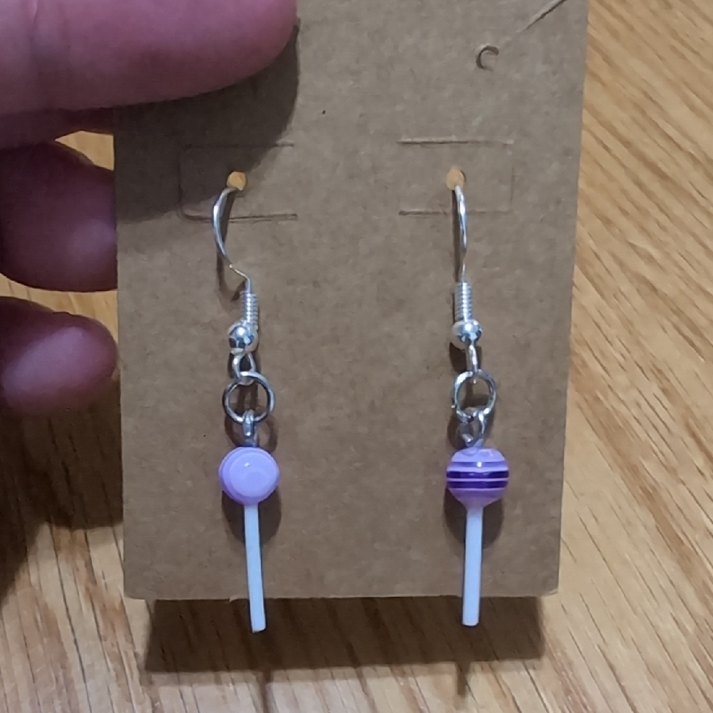 Purple Lollipop Earrings